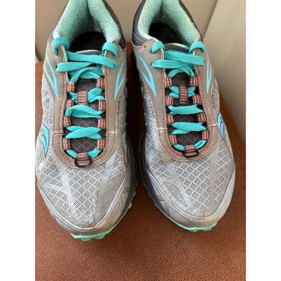 SAUCONY PEREGRINE 3.0 WOMENS RUN ANY WHERE SIZE 7.5 ATHLETIC SHOES BLUE GRAY - Picture 3 of 10